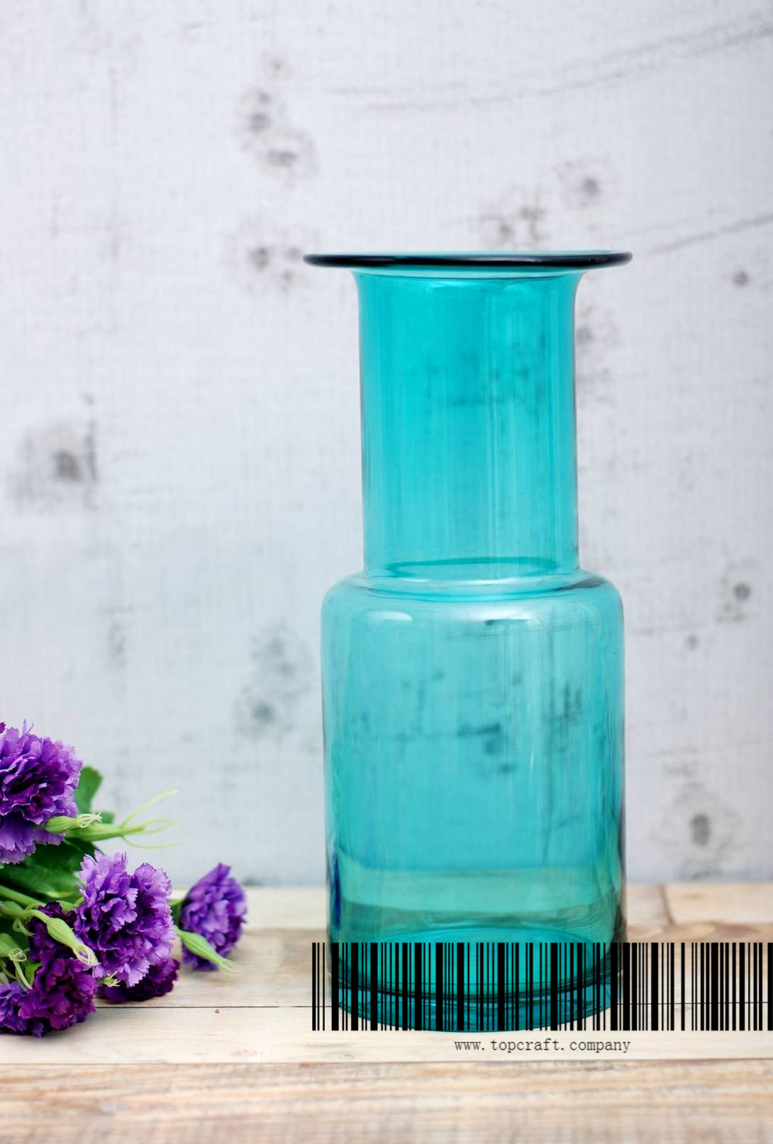 绿色料翻口花瓶-HF-G