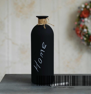 Glass vase with blackboard painted, Volume:1000ml