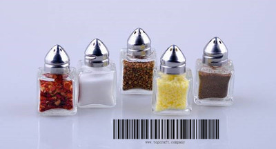 Glass salt & pepper bottle &nbsp;Volume:10 ml, net weight:25g