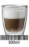 300ml borosilicate glass cup with double wall.